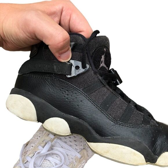 Rare 2016 Air Jordan 6 Rings GS 'Black' Size 5 - Picture 7 of 16